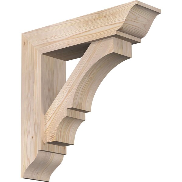 Ekena Millwork Balboa Traditional Smooth Bracket w/ Offset Brace, Douglas Fir, 7 1/2"W x 30"D x 30"H BKT0806X30X30BOA01SDF - main